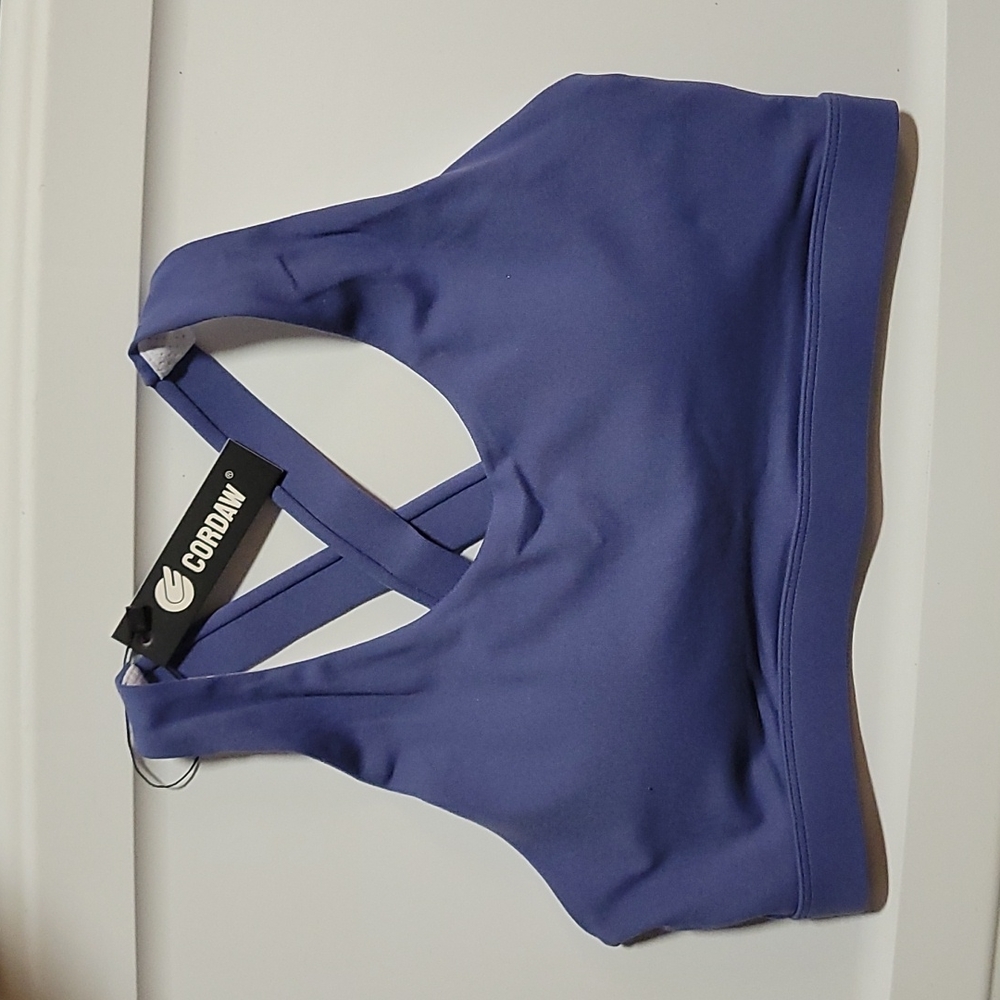 CORDAW CROSS BACK SPORTS BRA SZ. S